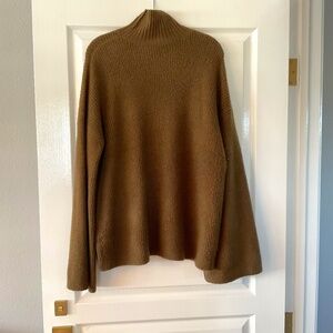 French Connection mock turtleneck ribbed sweater with bell sleeve detail M